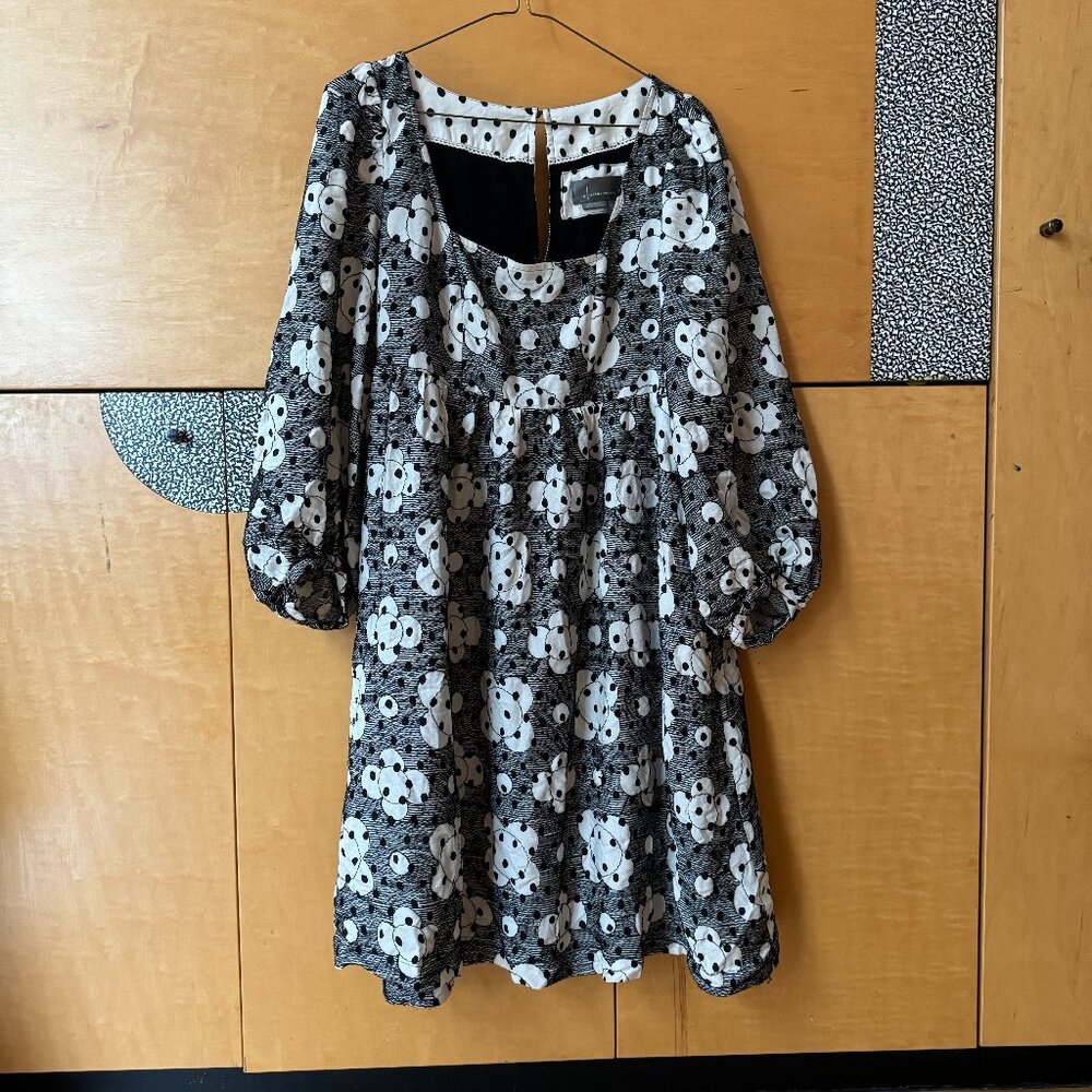 Mod style polka dot mini Anthropologie dress